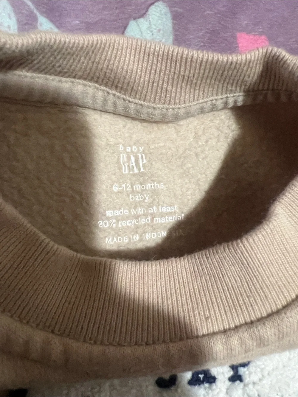 GAP Kids Tan Bear G Logo Crewneck Sweatshirt
